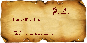 Hegedűs Lea névjegykártya