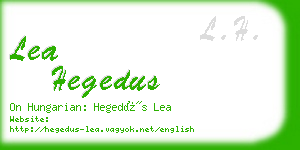lea hegedus business card